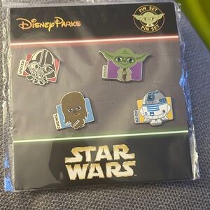 Disney Parks Star Wars Pin Set - Black, Green, Blue